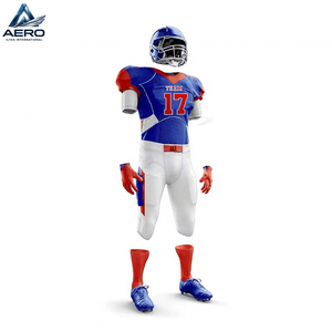 Uniformes de fútbol americano azules y blancos, camisetas y pantalones cortos deportivos, impresión por sublimación de alta calidad, uniforme de fútbol americano - Product Image 1