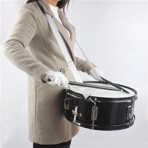 Tamburo professionale 14X5.5 pollici nero rullante con chiave a tracolla per bacchetta, inclusi accessori essenziali - Product Image 5