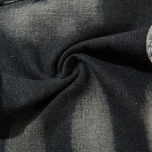 Jeans de mezclilla negros con lavado ácido y logotipo personalizado para hombre, corte recto, estilo desgastado, talla grande, venta al por mayor, invierno, otoño, verano - Product Image 4