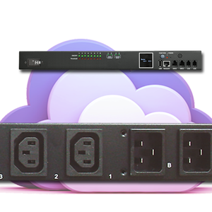 PDU Inteligente ATS 16A 230V con Certificación CE para Uso Industrial APK-1623K-08N1, 8 Salidas C13, Entrada Dual C20 por Salida, Interruptor y Monitor - Product Image 1