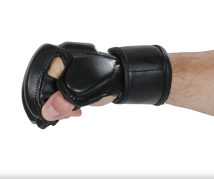 Gants de boxe noirs en PU, légers, pour l'entraînement et le combat, avec fermeture Velcro au poignet, pour MMA, salle de sport, adulte - Product Image 4