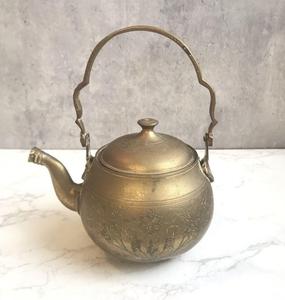 Olla Metálica de Latón Pulido con Recubrimiento de Cobre Vintage Bold Blossom para Té y Café, Ecológica, Reutilizable, con Tapa y Logotipo Personalizado, para Cocina y Hotel - Product Image 5