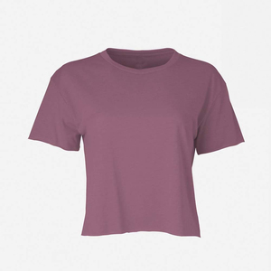 เสื้อครอปท็อปผู้หญิงรักษ์โลก รุ่นใหม่ สีพื้น ผ้าฝ้าย 100% หรือ ผ้าฝ้าย 90% โพลีเอสเตอร์ 10% แขนสั้น - Product Image 4
