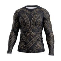 Rashguard personnalisé en polyester et élasthanne à manches longues pour les salles de grappling et les marques d'arts martiaux – Vente en gros aux États-Unis