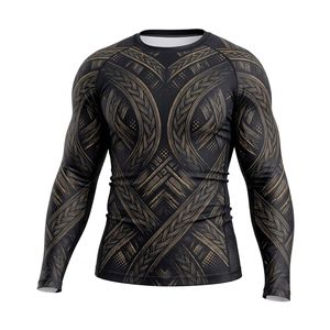 เสื้อรัดรูปแขนยาวผ้าโพลีเอสเตอร์ผสมสแปนเด็กซ์สำหรับยิมกราปลิงและแบรนด์ศิลปะการต่อสู้ ขายส่งในสหรัฐอเมริกา - Product Image 1