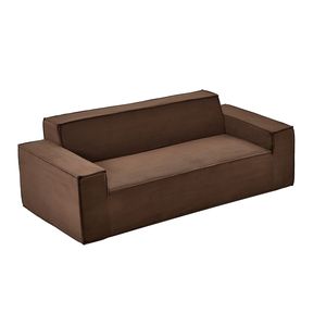 Divano a 3 Posti in Velluto a Coste da 83 Pollici con Memory Foam, Sedute Profonde, Nessun Montaggio Richiesto, per Soggiorno, Appartamento, Ufficio - Product Image 1