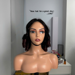 Bouncy Curly Hair <b>Wig</b> Vietnamese Human Hair Ombre <b>Brown</b> Color Hair For Women Wholesale Factory Price High Quality Luxury Hair - Product Image 4