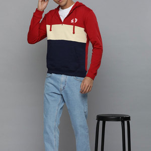 Stylish Quarter <b>Zip</b> <b>Hoodies</b> With Breathable Fabric Kangaroo <b>Pocket</b> And Comfortable Construction For Daily Wear - Product Image 3