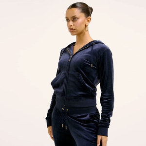 High End Eco-Friendly Polyester/Cotton Velvet Women <b>Tracksuit</b> Thick Winter Hoodie Soft <b>Velour</b> Jogger Set Casual Loose Fit - Product Image 2