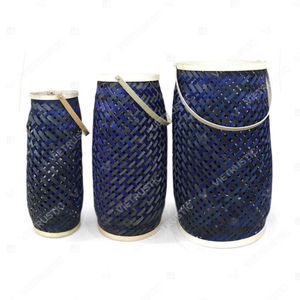 Vietrustic Trend-driven Design Natural Floor <b>Lantern</b> Candles and Glass Holders <b>Bamboo</b> Rattan <b>Lantern</b> Braided Hanging <b>Lanterns</b> - Product Image 2