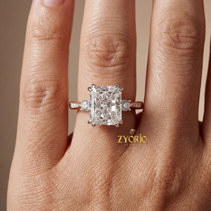 Anillo de Compromiso con Diamante Cultivado en Laboratorio, Corte Radiante, Oro de 14K/18K, Certificado IGI, Anillo de Boda Solitario, Joyería Nupcial de Lujo para Mujer - Product Image 6