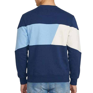 Sweat-shirt à col rond pour homme, design personnalisé, color-block, coupe classique, en coton tricoté, teinture unie, écologique, automne - Product Image 2