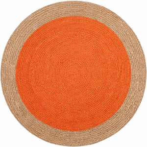 Alfombra Redonda de Yute Hecha a Mano, Tamaño Personalizado 9x12 y 10x14 pies, Estilo Bohemio Trenzado, Ecológica, Color Sólido - Product Image 3
