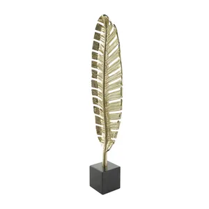 Contemporary Aluminum Leaf Sculpture Handmade Eco-Friendly Art Decor for Living Room Tabletop Display Diwali & Birthday - Product Image 2