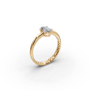แหวนเพชรทรงรีเพาะเลี้ยงในห้องปฏิบัติการ น้ำหนักรวม 0.75 กะรัต - Product Image 4