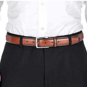 Ceinture en cuir de vachette réglable avec boucle en fer, style vintage, durable, décontractée, personnalisable, de luxe, en promotion pour hommes - Product Image 2