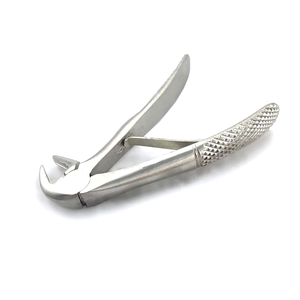 Forceps d'extraction dentaire en acier inoxydable, poignée moletée argentée, instrument manuel d'extraction dentaire, outil chirurgical de classe I - Product Image 4