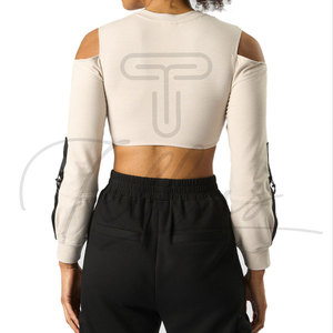 Top Corto para Mujer 2026 OEM de la Mejor Calidad, Tops Cortos Personalizados para Damas al por Mayor, Camisetas Cortas Holgadas y Modernas para Mujer - Product Image 5