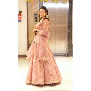 Top Lehenga Moderno con Corte en A, Cintura Natural y Dupatta, Hermosa Silueta - Product Image 1