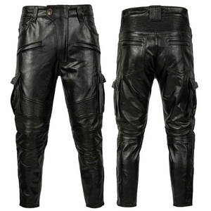 กางเกงหนังผู้ชาย ดีไซน์ทันสมัย หรูหรา หนังนุ่ม ทนทาน ตะเข็บเย็บประณีต เหมาะสำหรับใส่ทำงาน ใส่ลำลอง และใส่กิจกรรมกลางแจ้ง - Product Image 1