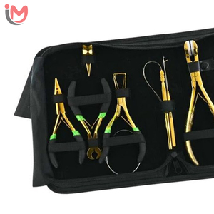Wholesale Best Quality Half Gold Hair Extension <b>Pliers</b> <b>Set</b> Hot Selling Hair Extension Tool OEM Services - Product Image 4