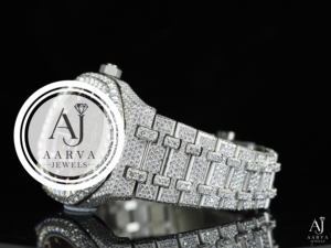 Montre de luxe pour homme avec mouvement à quartz ETA, en acier inoxydable, analogique, bracelet de 20 mm, aspect diamant, bracelet à maillons, cadeau - Product Image 4