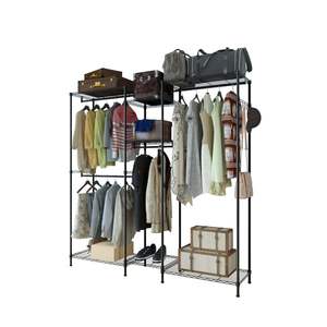 Porte-vêtements portable en métal avec étagère suspendue, organisateur de placard pour la maison, pour organiser les vêtements - Product Image 6