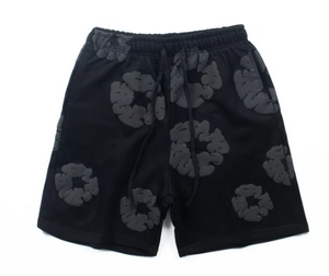 Shorts de sport décontractés pour hommes, gris foncé, avec logo frontal, séchage rapide, anti-UV, respirants, 100% coton pur, personnalisables et de haute qualité - Product Image 1