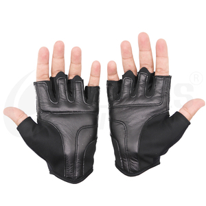 2026 Super Quality Leather Half-Finger Gym <b>Gloves</b> Lightweight Customized Non-Slip Breathable Unisex Fitness <b>Gloves</b> For <b>Weight</b> - Product Image 3