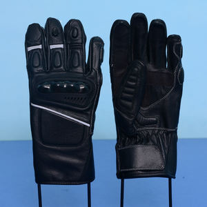 Gants unisexes en cuir véritable imperméables pour le ski et la moto, avec protection des doigts et des articulations, compatibles écran tactile, pour activités de plein air - Product Image 1