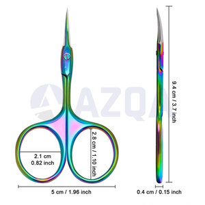 Ciseaux à cuticules en acier inoxydable revêtu de titane arc-en-ciel, outil de beauté de précision pour le soin des ongles, manucure et pédicure - Product Image 2