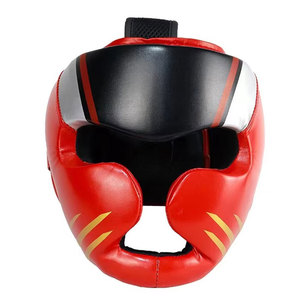 Protège-tête de boxe en cuir PU noir et argenté, équipement de protection pour adultes, unisexe, utilisation universelle - Product Image 2