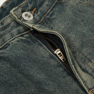 Pantalones Cortos de Mezclilla Personalizados para Hombre, Estilo Vintage, Lavados, Holgados, Fabricante Mayorista OEM - Product Image 6