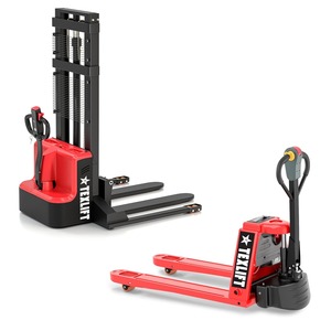 Chariot élévateur électrique complet avec pales fixées et fourches réglables - Product Image 2