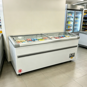 <span class=keywords><strong>Congélateur</strong></span> horizontal commercial à refroidissement direct avec porte coulissante en verre, pour glaces, viandes, etc., pour supermarchés - Product Image 6