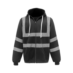 Sudadera con Capucha Reflectante de Alta Visibilidad para Hombre, ANSI Clase 3, con Cordón Ajustable, Reflectante de 2 Pulgadas de Ancho, con Logotipo y Luz LED Intermitente - Product Image 2