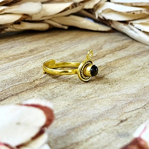 Premium Look Tiger Eye <b>Ring</b> Boho Brass <b>Rings</b> For Women 18k Gold Plated Dainty Geometric <b>Statement</b> Jewelry For Wholesale OEM ODM - Product Image 4