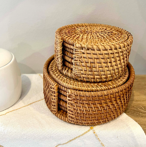 Venta al por mayor de posavasos de ratán, fabricación directa de fábrica, posavasos de ratán estilo bohemio, gran oferta - Product Image 5