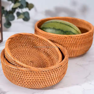 Cesta de Almacenamiento Multifuncional, Ecológica, de Ratán Natural, Duradera, Decorativa, Redonda, Tejida a Mano, para Guardar Juguetes de Niños - Product Image 3