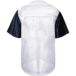 OEM Soccer <b>Football</b> Jersey <b>Black</b> <b>White</b> Top Quality Quick Dry Polyester Sportswear Short Sleeve Breathable Mesh Baseball Jersey - Product Image 2