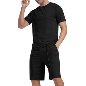 Ensemble de survêtement court respirant pour l'été, idéal pour l'entraînement et le fitness, de haute qualité, séchage rapide, pour homme (short et t-shirt) - Product Image 6