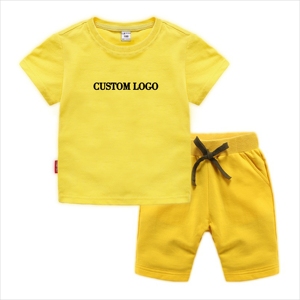2026 New Arrival Best Quality Custom Kids 100%Cotton Breathable <b>Shirts</b> and Shorts Set Custom Comfortable Children's <b>Summer</b> Sets - Product Image 4