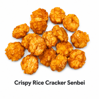 Camilan Nasi Goreng Pedas Vegan, Kerupuk Nasi Kecil Renyah, dengan Sertifikasi Ekspor Global BRC, HALAL, KOSHER