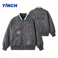 Vestes de baseball vintage surdimensionnées pour hommes, de qualité supérieure, avec logo personnalisé, fabriquées directement par l'usine Layenne.