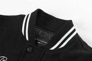 Veste unisexe en laine brodée, manteau de Couple, uniforme de Baseball pour hommes, avec couture contrastée, 7 couleurs - Product Image 3