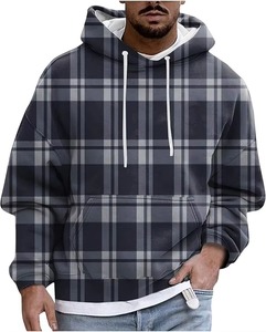 Sweat à capuche camouflage pour homme, coupe ample, imprimé, avec poche, style décontracté automne, 100% polyester French Terry - Product Image 2