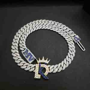 Chaîne cubaine à maillons de 12 mm en argent sterling 925, style hip-hop tendance, cadeau unisexe, avec diamant de laboratoire de 30,87 carats - Product Image 2