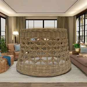 Pantallas de Lámparas Decorativas Redondas Marrones Ecológicas, Decoración de Iluminación Sostenible para Restaurantes, Hoteles y Áreas Recreativas - Product Image 4