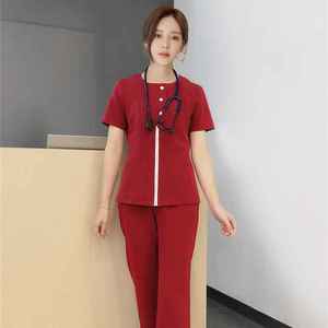 Vêtements de soins infirmiers ergonomiques, hygiéniques, respirants, en polyester extensible de qualité supérieure, uniforme d'hôpital confortable pour femmes - Product Image 6