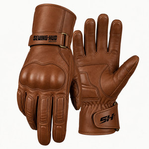 Gants de moto à doigts pré-courbés, en cuir de qualité supérieure, sans odeur, pour les passionnés de course, gants personnalisés - Product Image 1